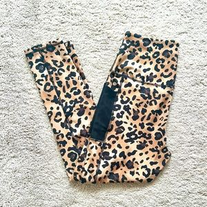 Animal print athletic pants